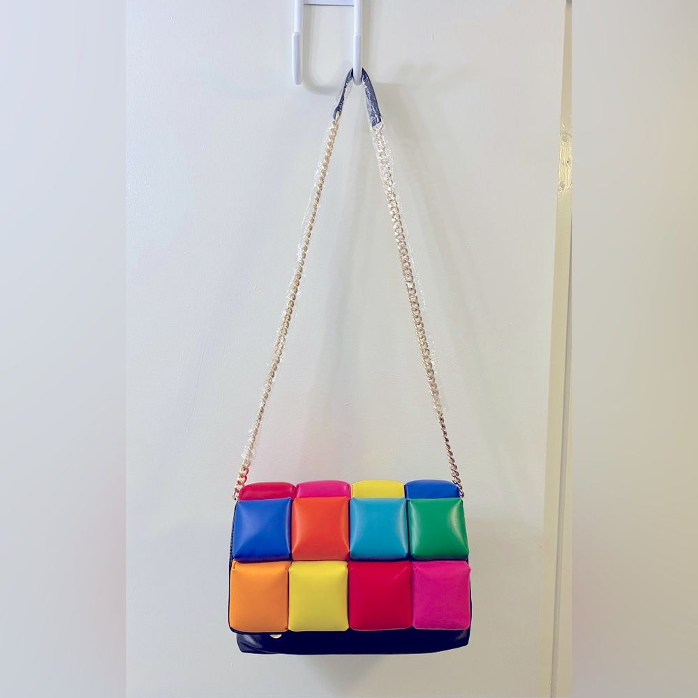 Betsey Johnson Puff Love Crossbody Bag, Multi-Colored